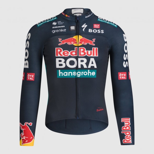 Heren Fietskleding Sportful Redbull Bora-Hansgrohe 2024 Thermisch Shirt met Lange Mouwen Heren Fietskleding Sportful Redbull Bora-Hansgrohe 2024 Thermisch Shirt met Lange Mouwen