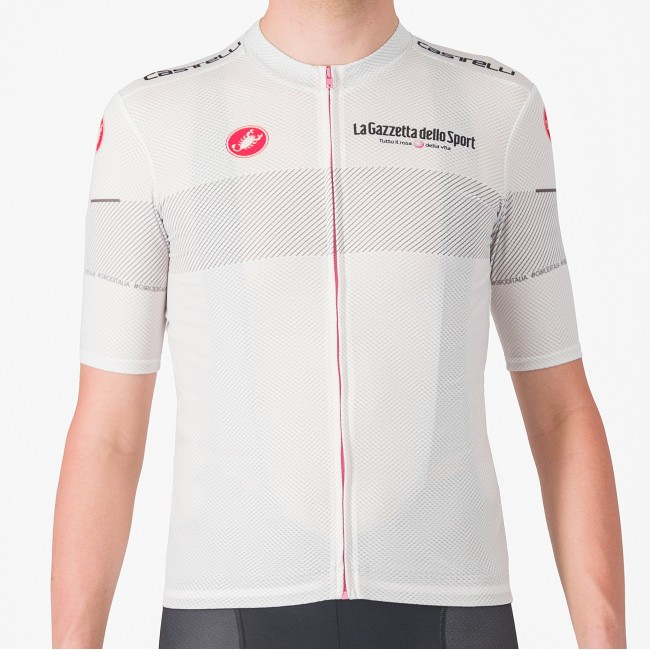 Heren Fietskleding Witte Trui Giro d'Italia 2024 Classificatie Heren Fietskleding Witte Trui Giro d'Italia 2024 Classificatie
