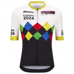 Heren Santini UCI Gravel Wereldkampioenschappen Vlaanderen 2024 Trui - Zwart Heren Santini UCI Gravel Wereldkampioenschappen Vlaanderen 2024 Trui - Zwart