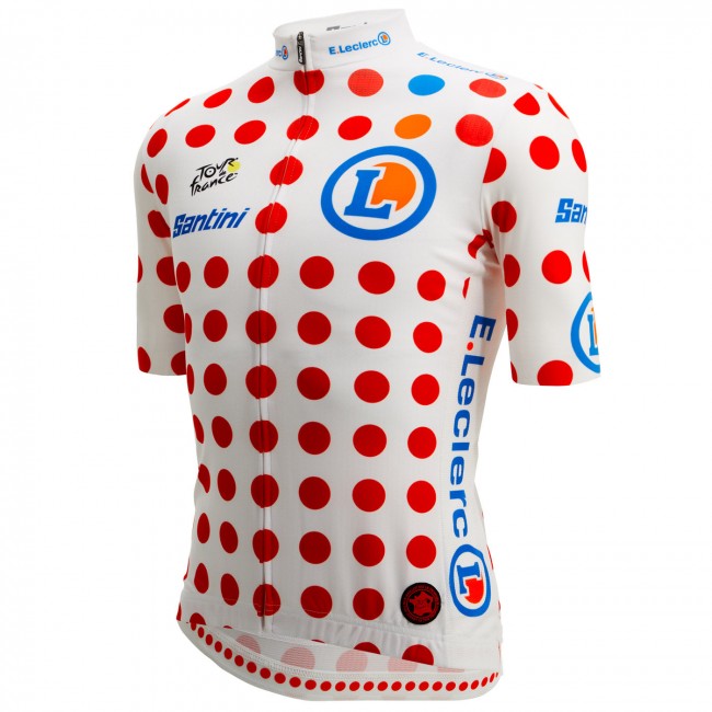 T-shirt Tour de France 2024 fanlijn heren met stippen - Fancollectie T-shirt Tour de France 2024 fanlijn heren met stippen - Fancollectie