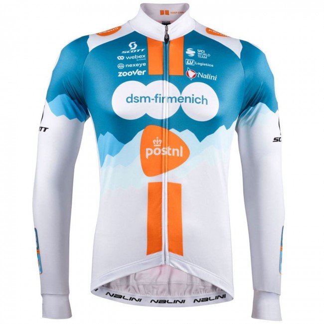 Heren Fietskleding Team DSM Firmenich Postnl 2024 shirt met lange mouwen Heren Fietskleding Team DSM Firmenich Postnl 2024 shirt met lange mouwen