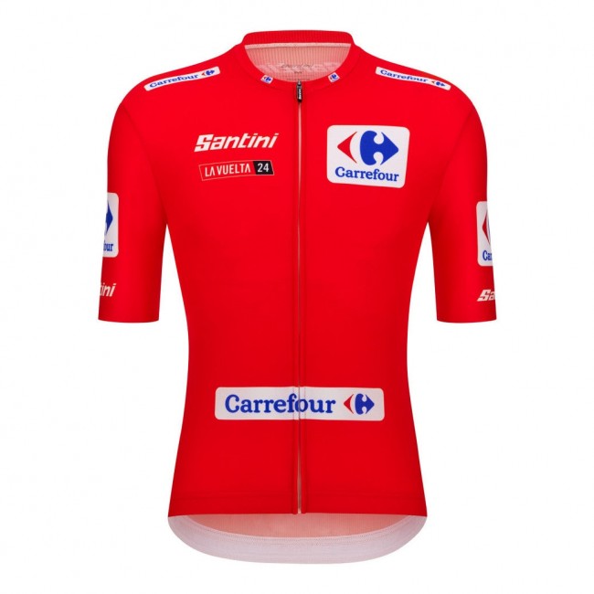 Heren Fietskleding Santini Vuelta Espana Rode Jersey 2024 Heren Fietskleding Santini Vuelta Espana Rode Jersey 2024