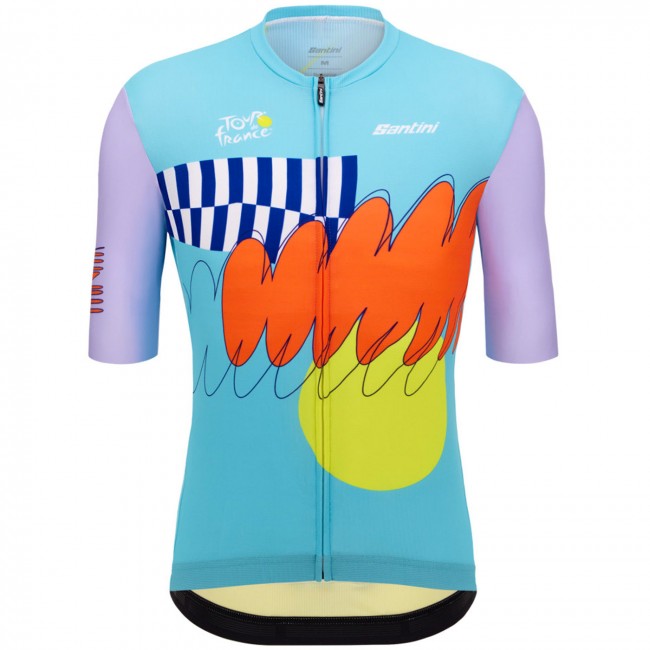 Heren Fietskleding Santini Tour de France 2024 trui - Nice Heren Fietskleding Santini Tour de France 2024 trui - Nice