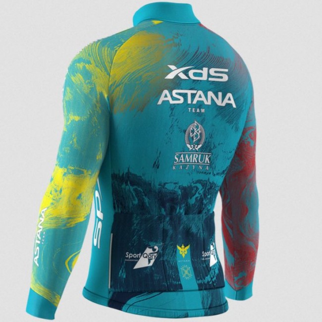 Heren Fietskleding Biemme XDS Astana 2025 shirt met lange mouwen Heren Fietskleding Biemme XDS Astana 2025 shirt met lange mouwen