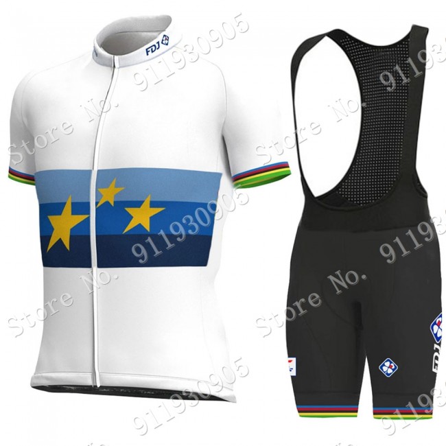 FDJ Pro Team European Champion 2021 Fietskleding Fietsshirt Korte Mouw+Korte Fietsbroeken Bib 2021072865 FDJ Pro Team European Champion 2021 Fietskleding Fietsshirt Korte Mouw+Korte Fietsbroeken Bib 2021072865