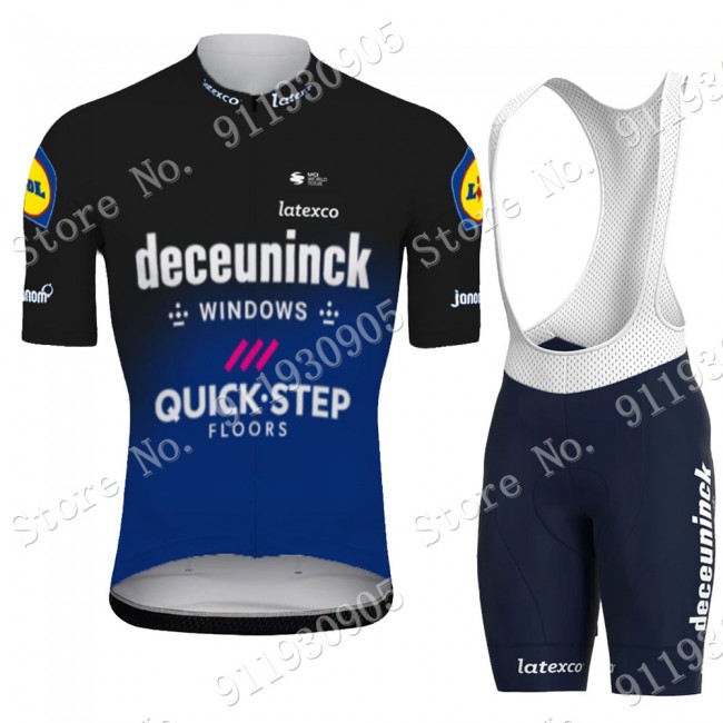 Deceuninck Quick Step Pro Team Black 2021 Fietskleding Fietsshirt Korte Mouw+Korte Fietsbroeken Bib 2021072935 Deceuninck Quick Step Pro Team Black 2021 Fietskleding Fietsshirt Korte Mouw+Korte Fietsbroeken Bib 2021072935