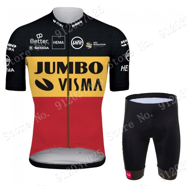 Jumbo Visma Belgium 2021 Team Wielerkleding Wielershirt Korte Mouw+Korte Fietsbroeken 2021062642 Jumbo Visma Belgium 2021 Team Wielerkleding Wielershirt Korte Mouw+Korte Fietsbroeken 2021062642