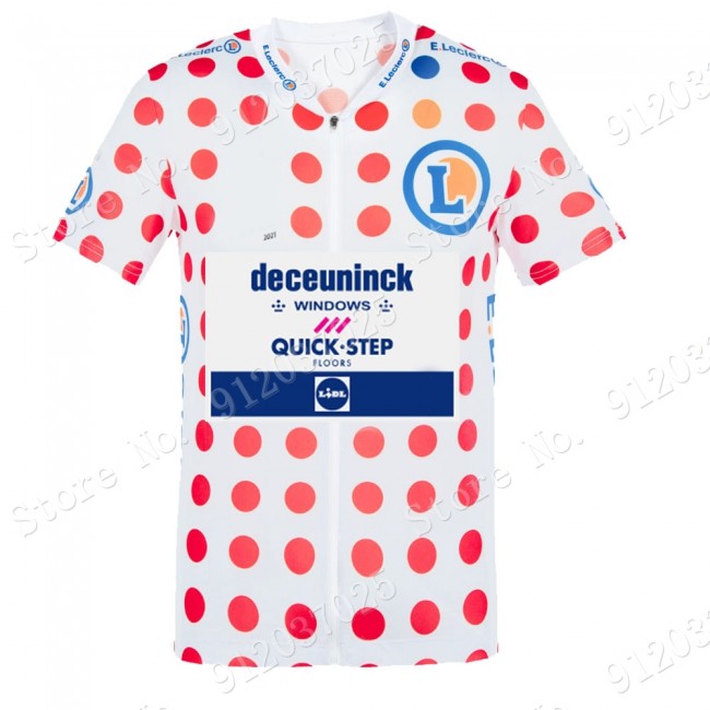 Polka Dota Deceuninck quick step Tour De France 2021 Team Wielerkleding Fietsshirt Korte Mouw 2021062775 Polka Dota Deceuninck quick step Tour De France 2021 Team Wielerkleding Fietsshirt Korte Mouw 2021062775