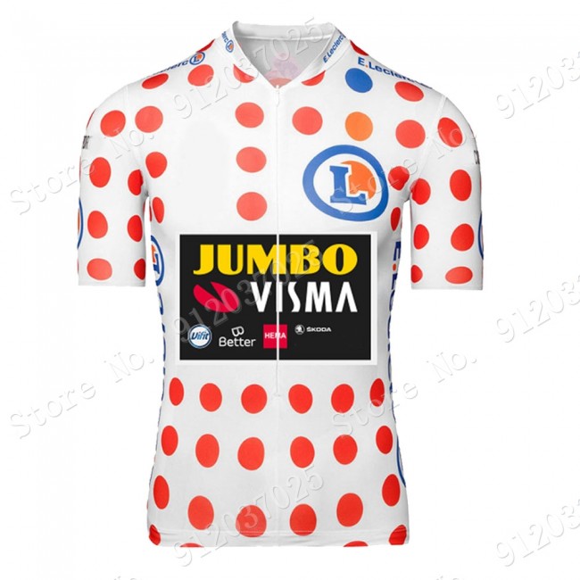 Polka Dot Jumbo Visma Tour De France 2021 Team Wielerkleding Fietsshirt Korte Mouw 2021062732 Polka Dot Jumbo Visma Tour De France 2021 Team Wielerkleding Fietsshirt Korte Mouw 2021062732