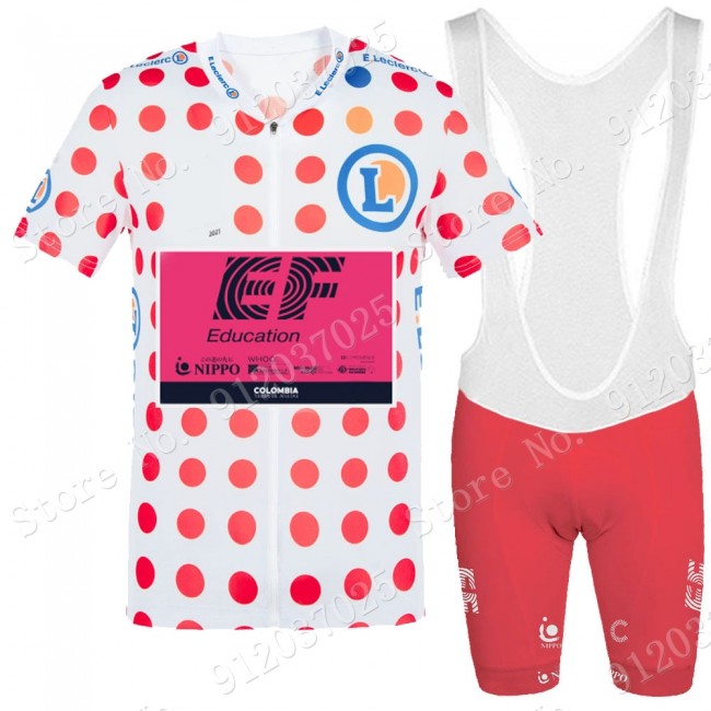 Polka Dot EF Education Frist Tour De France 2021 Team Fietskleding Fietsshirt Korte Mouw+Korte Fietsbroeken Bib 2021062756 Polka Dot EF Education Frist Tour De France 2021 Team Fietskleding Fietsshirt Korte Mouw+Korte Fietsbroeken Bib 2021062756