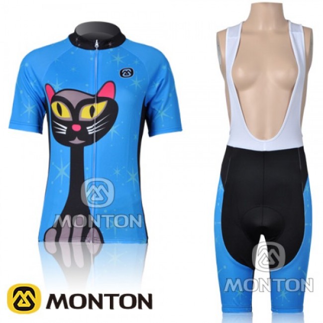 2011 MONTON Blue Cat vrouw models trui Korte fietsbroeken Bib met zeem Fietspakken 3445 2011 MONTON Blue Cat vrouw models trui Korte fietsbroeken Bib met zeem Fietspakken 3445