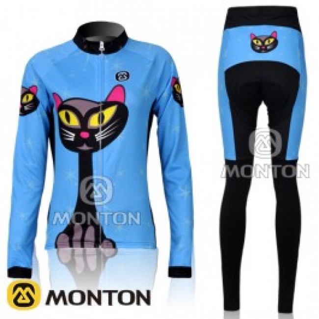 2011 Monton Blue Cat Dame Fietspakken Fietsshirt lange mouw+lange fietsbroeken 3474 2011 Monton Blue Cat Dame Fietspakken Fietsshirt lange mouw+lange fietsbroeken 3474