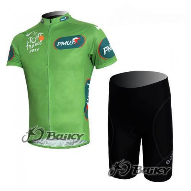 Tour de France 2011 Fietspakken Fietsshirt Korte+Korte fietsbroeken zeem Groene trui 4151 Tour de France 2011 Fietspakken Fietsshirt Korte+Korte fietsbroeken zeem Groene trui 4151