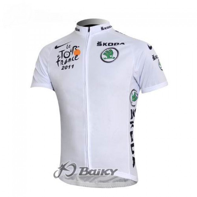 2011 Tour de France Fietsshirt Korte mouw Witte 3874 2011 Tour de France Fietsshirt Korte mouw Witte 3874