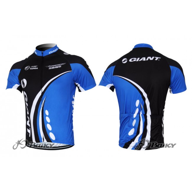 2012 Giant Sram Fietsshirt Korte mouw zwart blauw 3829 2012 Giant Sram Fietsshirt Korte mouw zwart blauw 3829