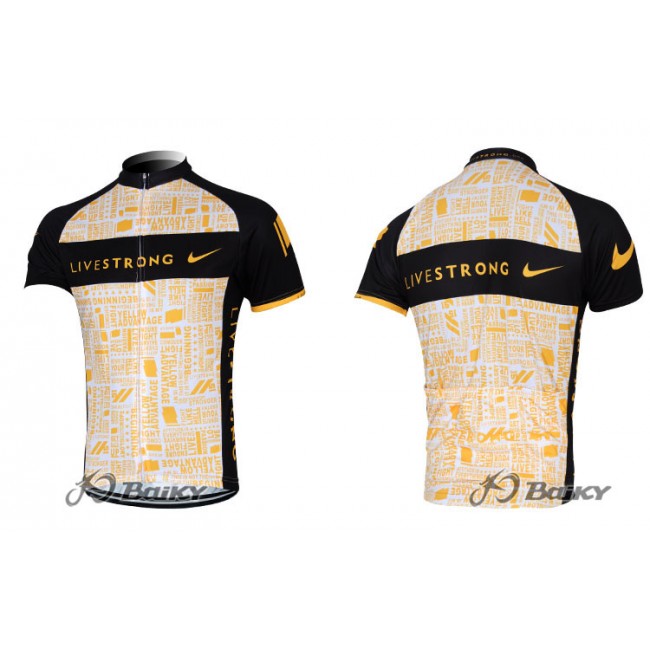 2012 LiveStrong Fietsshirt Korte mouw zwart geel 3836 2012 LiveStrong Fietsshirt Korte mouw zwart geel 3836