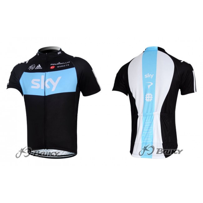 2012 SKY Fietsshirt Korte mouw zwart blauw 3965 2012 SKY Fietsshirt Korte mouw zwart blauw 3965