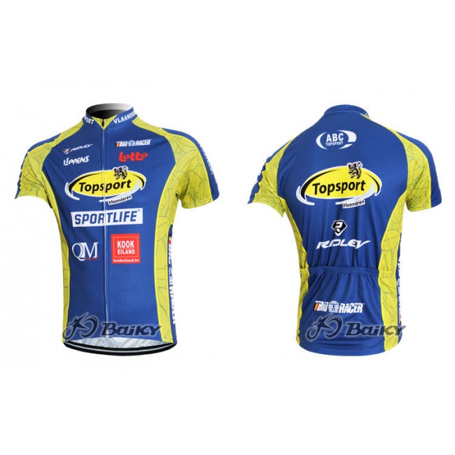 2012 Topsport Fietsshirt Korte mouw blauw geel 3861 2012 Topsport Fietsshirt Korte mouw blauw geel 3861