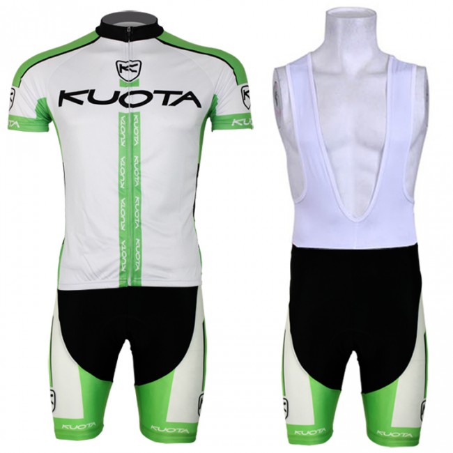 2013 KUOTA Fietspakken Fietsshirt Korte+Korte koersbroeken Bib wit groen 646 2013 KUOTA Fietspakken Fietsshirt Korte+Korte koersbroeken Bib wit groen 646