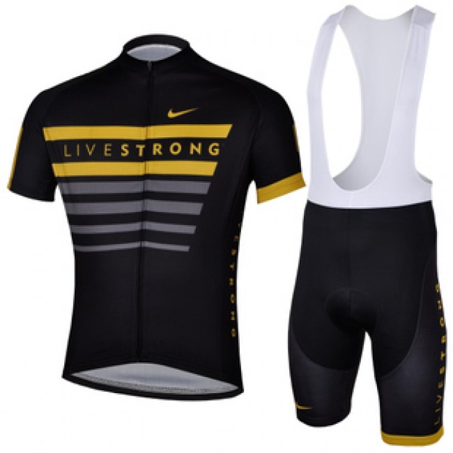 2013 Livestrong Fietspakken Fietsshirt Korte+Korte koersbroeken Bib zwart geel 671 2013 Livestrong Fietspakken Fietsshirt Korte+Korte koersbroeken Bib zwart geel 671