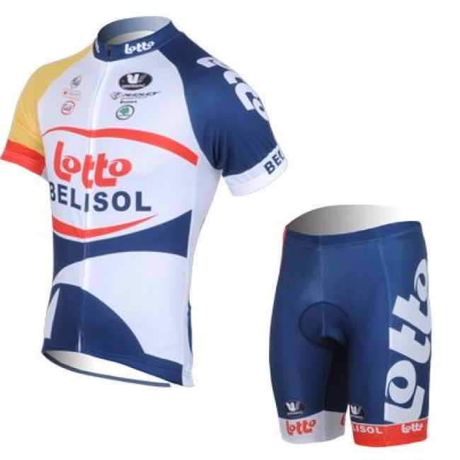 2013 Lotto Belisol Fietsshirt Korte mouw+Korte fietsbroeken met zeem Kits wit blauw 682 2013 Lotto Belisol Fietsshirt Korte mouw+Korte fietsbroeken met zeem Kits wit blauw 682