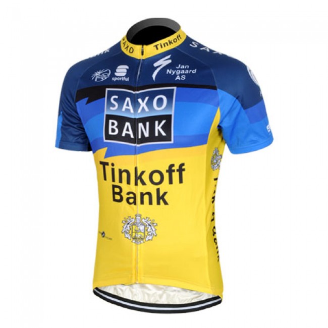 2013 Saxo Bank Tinkoff Pro Team Fietsshirt Korte mouw blauw geel 720 2013 Saxo Bank Tinkoff Pro Team Fietsshirt Korte mouw blauw geel 720