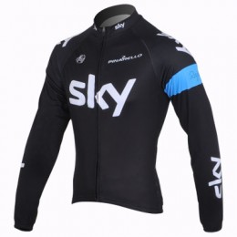 2013 Team Sky Fietsshirt lange mouw zwart blauw 779 2013 Team Sky Fietsshirt lange mouw zwart blauw 779