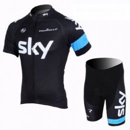 2013 Team Sky Fietsshirt Korte mouw+Korte fietsbroeken met zeem Kits zwart blauw 760 2013 Team Sky Fietsshirt Korte mouw+Korte fietsbroeken met zeem Kits zwart blauw 760
