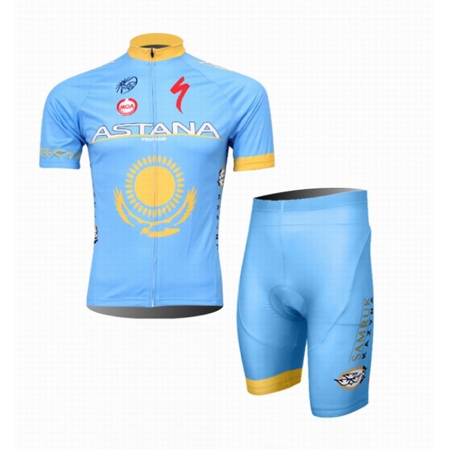 2014 Astana Team Specialized Fietskleding Fietsshirt Korte Mouwen+Fietsbroek Korte zeem 817 2014 Astana Team Specialized Fietskleding Fietsshirt Korte Mouwen+Fietsbroek Korte zeem 817
