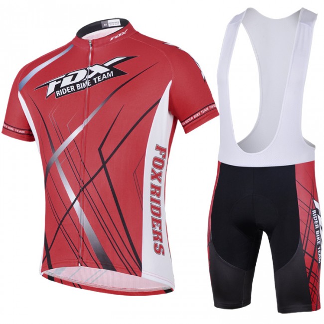2014 Fox Bike Team Fietspakken Fietsshirt Korte+Korte koersbroeken Bib rood 1002 2014 Fox Bike Team Fietspakken Fietsshirt Korte+Korte koersbroeken Bib rood 1002