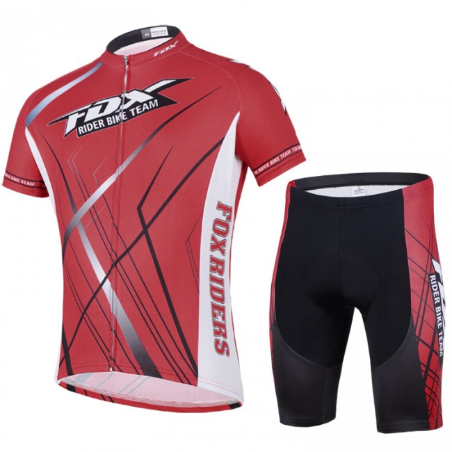 2014 Fox Bike Team Fietskleding Fietsshirt Korte Mouwen+Fietsbroek Korte zeem rood 1004 2014 Fox Bike Team Fietskleding Fietsshirt Korte Mouwen+Fietsbroek Korte zeem rood 1004