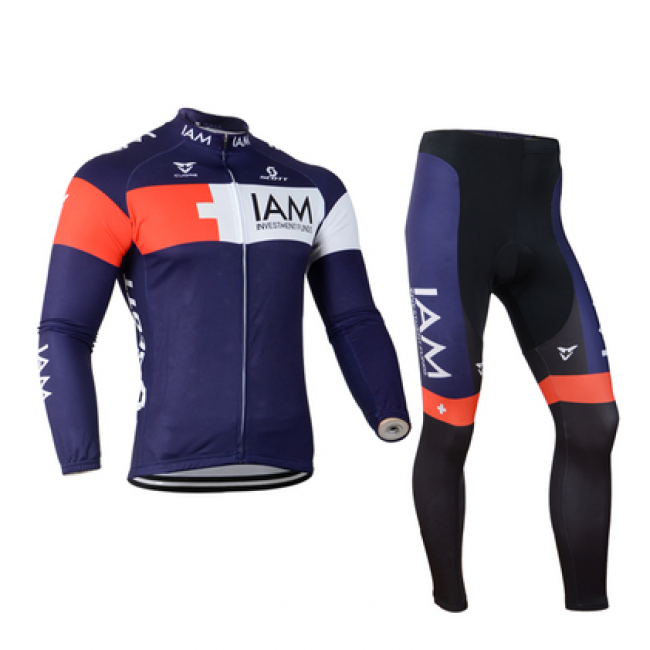 2014 IAM Scott Fietskleding Fietsshirt lange mouw+lange fietsbroeken Blauw 1252 2014 IAM Scott Fietskleding Fietsshirt lange mouw+lange fietsbroeken Blauw 1252
