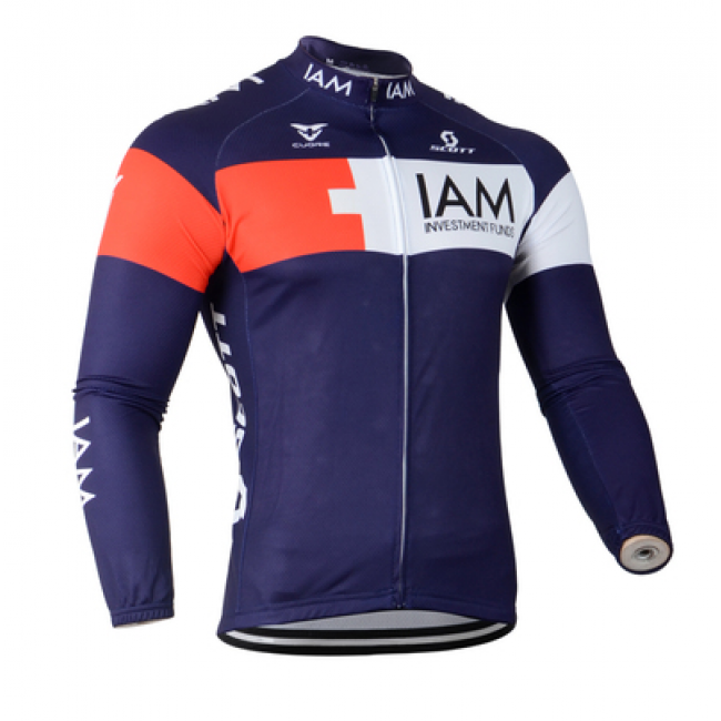 2014 IAM Scott Fietsshirt lange mouw Blauw 1254 2014 IAM Scott Fietsshirt lange mouw Blauw 1254