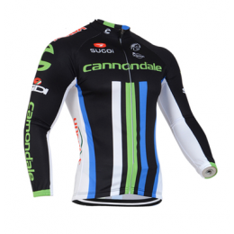 2014 Cannondale Fietsshirt lange mouw Wit Groen Blauw 1440 2014 Cannondale Fietsshirt lange mouw Wit Groen Blauw 1440