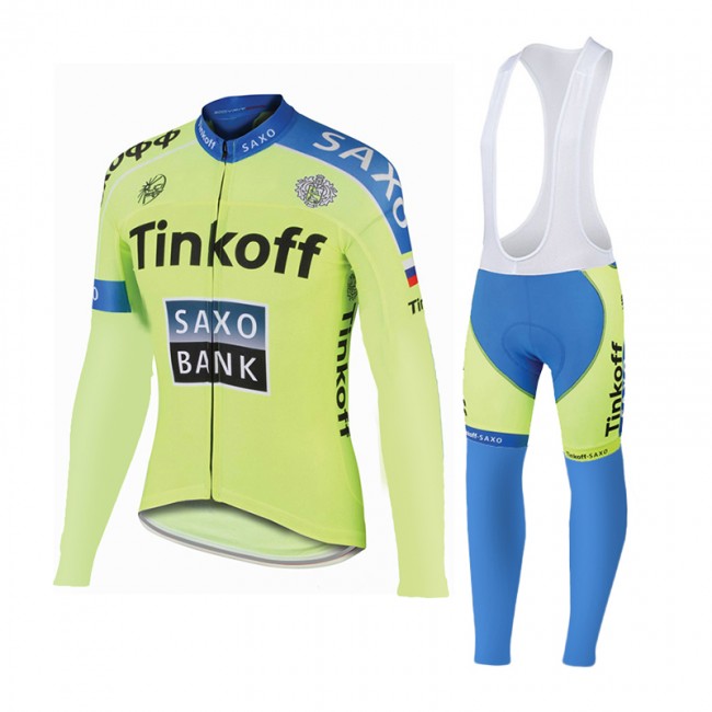2015 Saxo bank Tionkff Fietskleding Fietsshirt lange mouw+Lange fietsbroeken Bib 1982 2015 Saxo bank Tionkff Fietskleding Fietsshirt lange mouw+Lange fietsbroeken Bib 1982