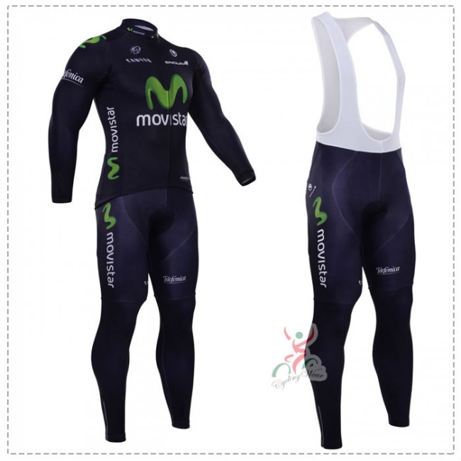 2015 Movistar Fietskleding Fietsshirt lange mouw+Lange fietsbroeken Bib 1880 2015 Movistar Fietskleding Fietsshirt lange mouw+Lange fietsbroeken Bib 1880