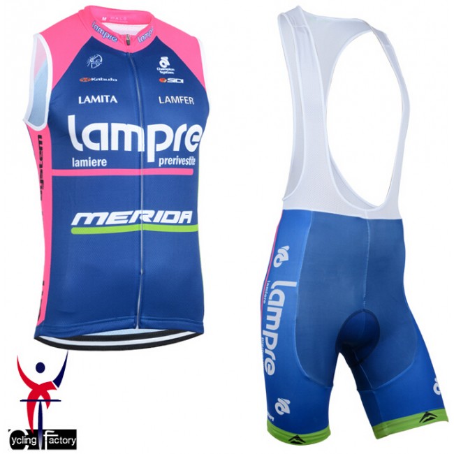 2014 Lampre Merida Fietsshirt Zonder Mouwen+Korte Fietsbroeken Bib 1287 2014 Lampre Merida Fietsshirt Zonder Mouwen+Korte Fietsbroeken Bib 1287
