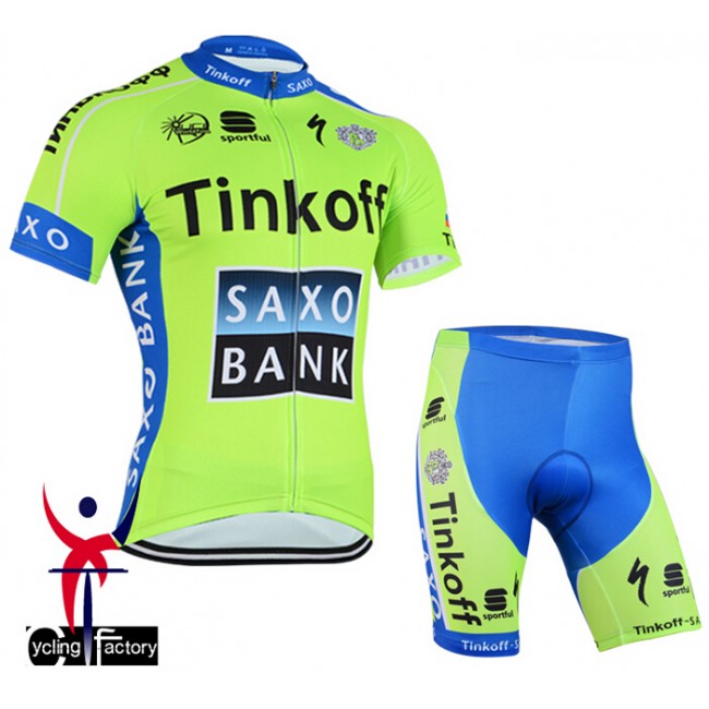 2015 Saxo Bank Tinkoff Fietsshirt Korte Mouw+Korte Fietsbroeken Fluorescence 1946 2015 Saxo Bank Tinkoff Fietsshirt Korte Mouw+Korte Fietsbroeken Fluorescence 1946
