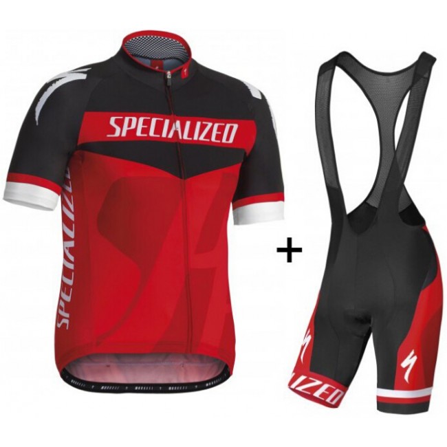 Specialized Fietskleding Fietsshirt Korte rood+Korte Fietsbroeken Bib Zwart 1184 Specialized Fietskleding Fietsshirt Korte rood+Korte Fietsbroeken Bib Zwart 1184