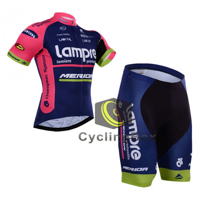 2015 Lampre Merida Fietskleding Set Fietsshirt Korte Mouwen+Fietsbroek Korte 2354 2015 Lampre Merida Fietskleding Set Fietsshirt Korte Mouwen+Fietsbroek Korte 2354
