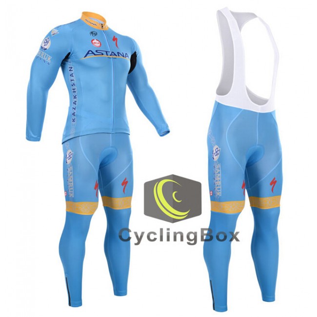 2015 Astana Fietskleding set Fietsshirt Lange Mouwen+lange fietsbroeken Bib 2120 2015 Astana Fietskleding set Fietsshirt Lange Mouwen+lange fietsbroeken Bib 2120