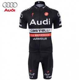 2015 AUDI Castelli Fietskleding Set Fietsshirt Korte Mouwen+Fietsbroek Korte zwart 2316 2015 AUDI Castelli Fietskleding Set Fietsshirt Korte Mouwen+Fietsbroek Korte zwart 2316