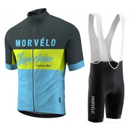 2015 MORVELO Blauw Fietskleding Fietsshirt Korte+Korte Fietsbroeken Bib 2438 2015 MORVELO Blauw Fietskleding Fietsshirt Korte+Korte Fietsbroeken Bib 2438