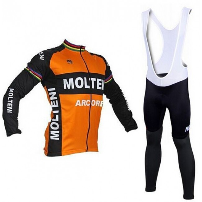 2015 MOLTENI Santini orange Fietskleding Fietsshirt lange mouw+Lange fietsbroeken Bib 2477 2015 MOLTENI Santini orange Fietskleding Fietsshirt lange mouw+Lange fietsbroeken Bib 2477