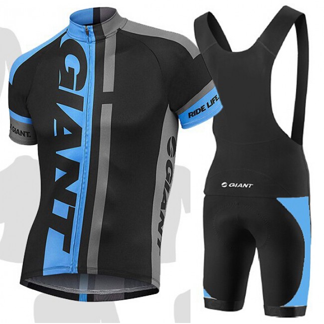 2015 Giant Blauw zwart Fietskleding Fietsshirt Korte+Korte Fietsbroeken Bib 1766 2015 Giant Blauw zwart Fietskleding Fietsshirt Korte+Korte Fietsbroeken Bib 1766
