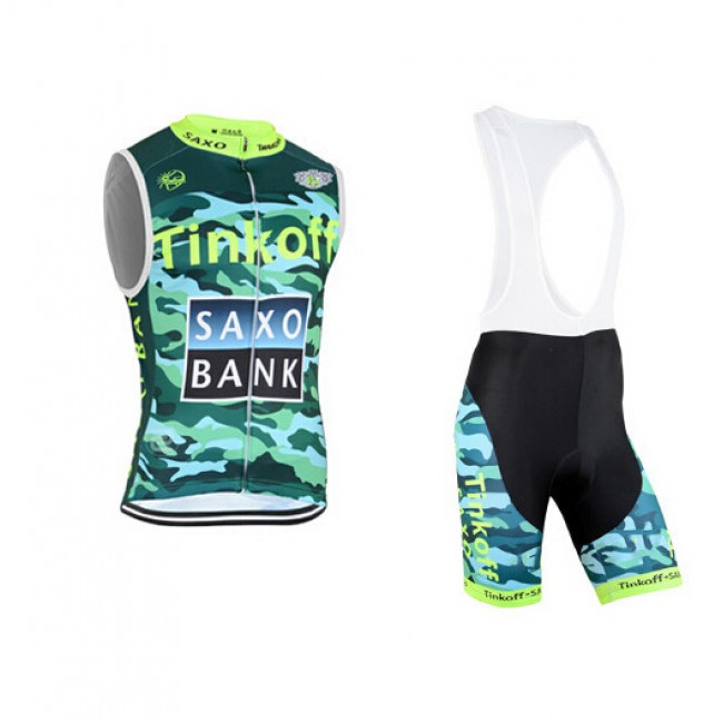 2015 Tinkoff Saxo Bank Camouflage Fietsshirt Zonder Mouwen+Korte Fietsbroeken Bib 2471 2015 Tinkoff Saxo Bank Camouflage Fietsshirt Zonder Mouwen+Korte Fietsbroeken Bib 2471