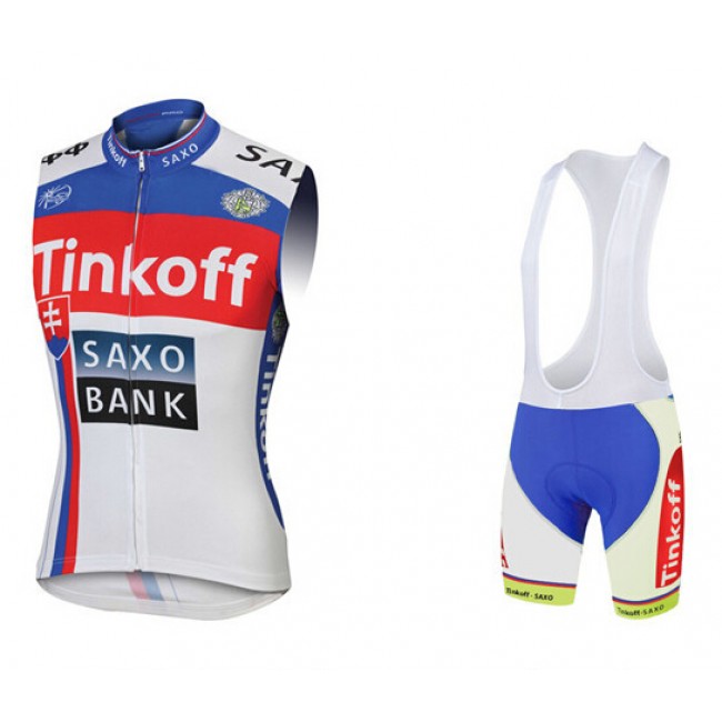 2015 Saxo bank Tionkff Blauw Fietsshirt Zonder Mouwen+Korte Fietsbroeken Bib 2474 2015 Saxo bank Tionkff Blauw Fietsshirt Zonder Mouwen+Korte Fietsbroeken Bib 2474