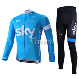 2015 Sky Fietskleding Fietsshirt lange mouw+Lange fietsbroeken 2076 2015 Sky Fietskleding Fietsshirt lange mouw+Lange fietsbroeken 2076
