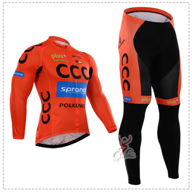 2015 CCC Fietskleding Fietsshirt lange mouw+Lange fietsbroeken 2604 2015 CCC Fietskleding Fietsshirt lange mouw+Lange fietsbroeken 2604
