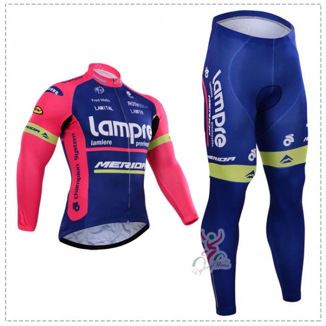 2015 Lampre Fietskleding Fietsshirt lange mouw+Lange fietsbroeken 2359 2015 Lampre Fietskleding Fietsshirt lange mouw+Lange fietsbroeken 2359